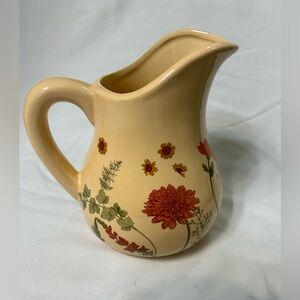 Vintage Style Deco Floral Pitcher Flowers Decoration Home Glass Unique